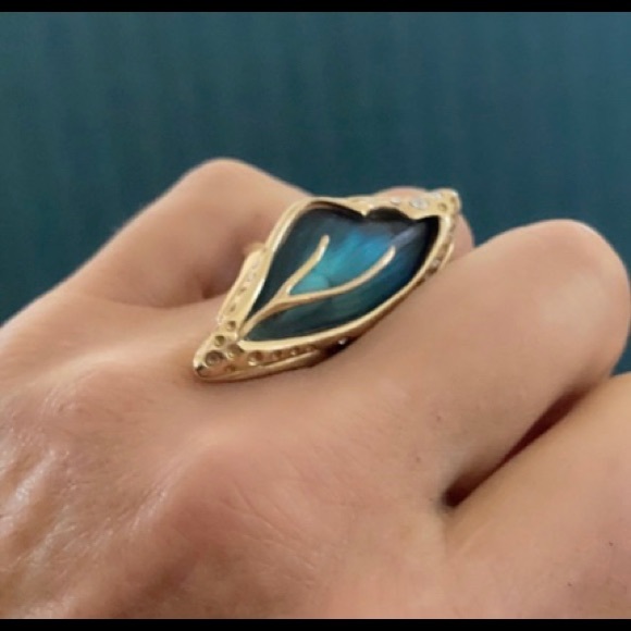 Alexis Bittar Blue Wave Cocktail Ring - Picture 1 of 5